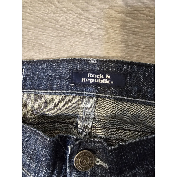 NWT Rock & Republic Denim Blue Jeans 32 X 36 Bootcut Kiedis MSRP 176 Long Tall - Picture 4 of 7